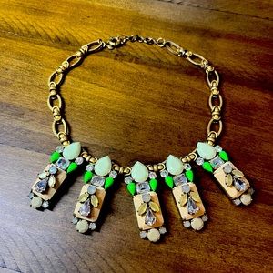 J Crew large jeweled necklace